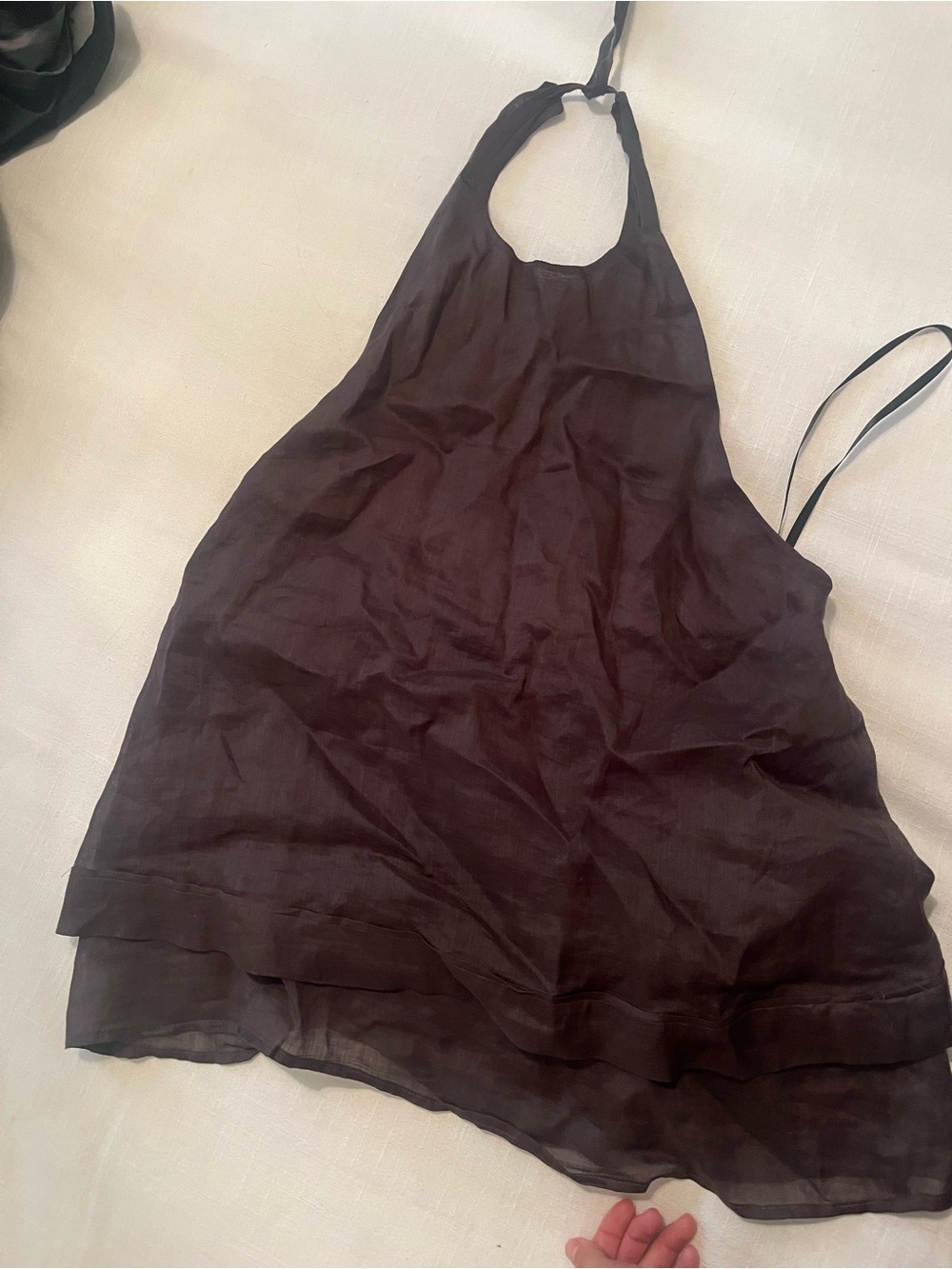 DISSH Linen Halter Layered Camisole